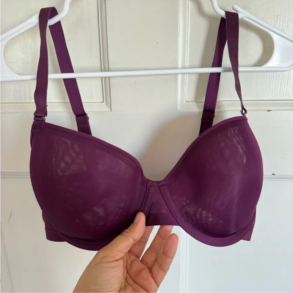 Cuup purple The Demi‎ mesh underwire bra size 32F
